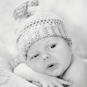 PATTERN: Sweet Sack Hat Crochet hat pattern, newborn to 1y, easy crochet, pdf, beanie, kids, baby, InStAnT DoWnLoaAd, Permission to Sell image 2