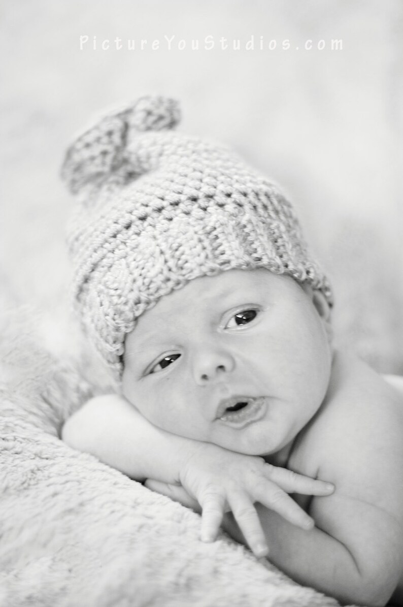 PATTERN: Sweet Sack Hat Crochet hat pattern, newborn to 1y, easy crochet, pdf, beanie, kids, baby, InStAnT DoWnLoaAd, Permission to Sell image 2