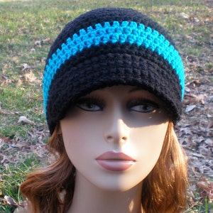 PATTERN: Wiseguy Hat Easy Crochet, All Sizes Newborn to Adult, newsboy, visor button, bow, beanie, InStAnT DoWnLoAd, Permission to Sell image 2