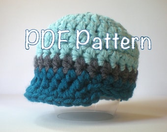 PATTERN:  Newbie Newsie hat, easy crochet InStaNT DowNLoaD, Sizes newborn to toddler, Permission to Sell