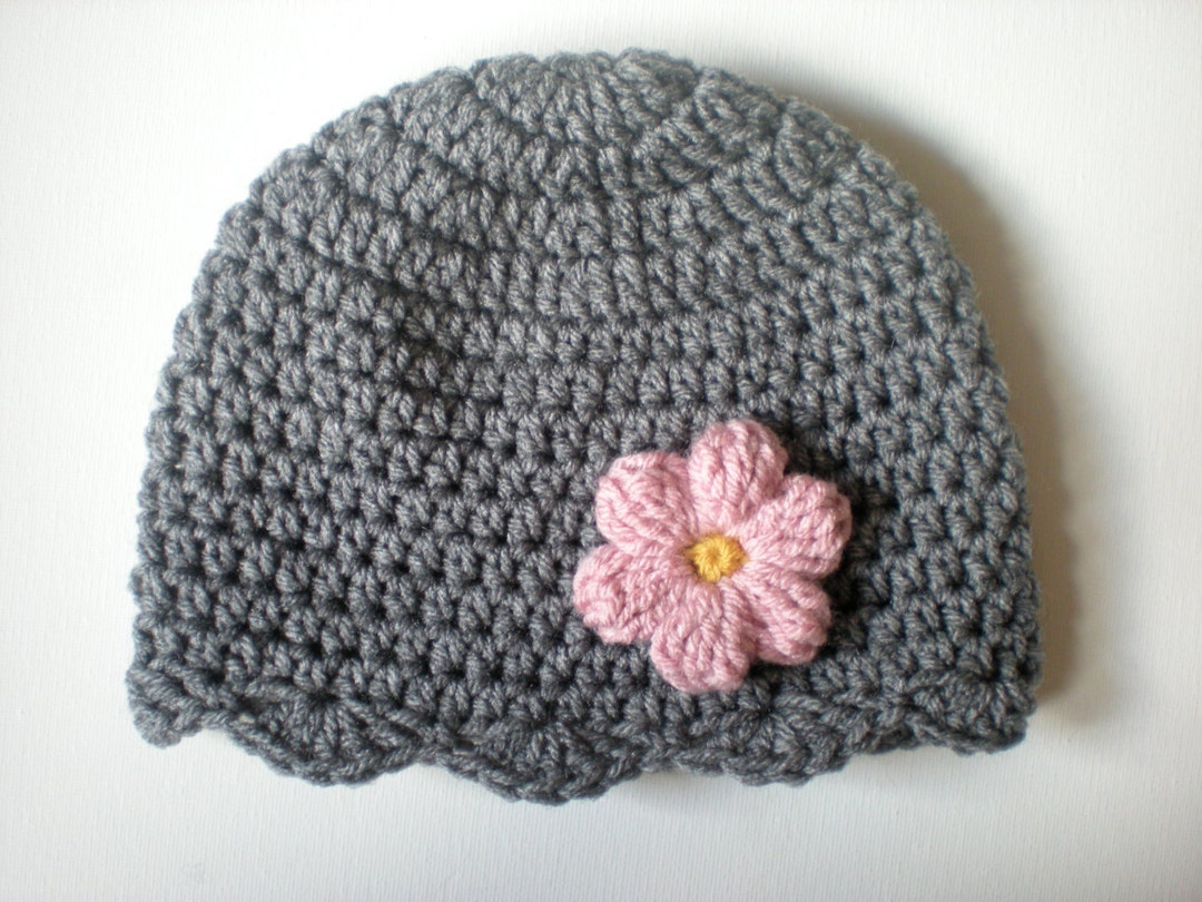 PATTERN: Lolo Hat Easy Crochet PDF, Size NB Adult, Scalloped Flower ...