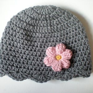 PATTERN: Lolo Hat Easy Crochet PDF, Size NB Adult, Scalloped Flower ...