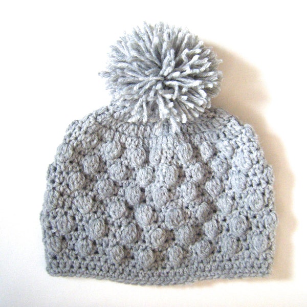 PATTERN: Bobble Beanie, Easy crochet hat pattern, PDF, 7 sizes, unisex, InStAnt DiGiTaL DoWnLoAd, Permission to Sell