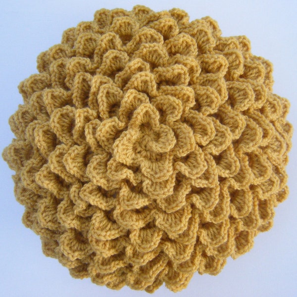 Patrón de crochet DIY: almohada de flores, funda de almohada redonda, decoración del hogar shabby chic, crochet fácil Descarga instantánea, Permiso para vender