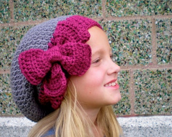 PATTERN:  3 in 1 hat pattern, Kids' Slouch Hat, slouchy beanie, easy crochet PDF, InStaNT DowNLoaD, Permission to Sell