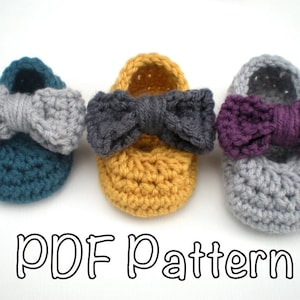 MODELLO: Pantofole Sadie - Easy Crochet P D F, scarpe da bambina con fiocchi staccabili, 3 TAGLIE, DOWNLOAD IMMEDIATO, Autorizzazione alla vendita