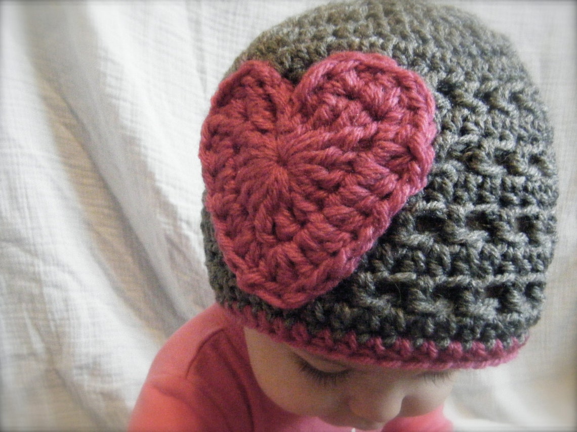 DIY Crochet Pattern: iHeartU hat size nb-adult textured | Etsy