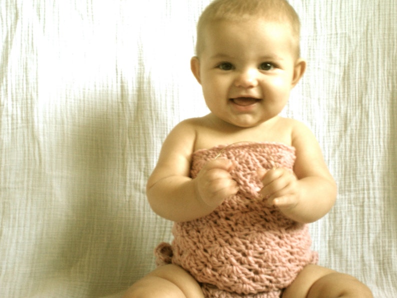 PATTERN: Ruffle Romper, 3 SIZES, baby girl photo prop, Easy Crochet PDF, InStanT DowNLoaD, Permission to Sell image 4