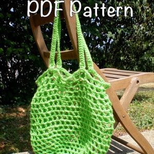 PATTERN:  Beach bag, Market bag, Eco-Friendly shopping bag, Easy Crochet P D F, INSTANT DOWNLOAD, Permission to Sell