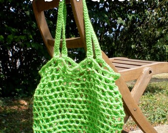 PATTERN:  Beach bag, Market bag, Eco-Friendly shopping bag, Easy Crochet P D F, INSTANT DOWNLOAD, Permission to Sell