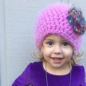 PATTERN:  Softee Beanie, chunky hat, flower hat, bulky yarn, baby toddler child adult, easy crochet PDF
