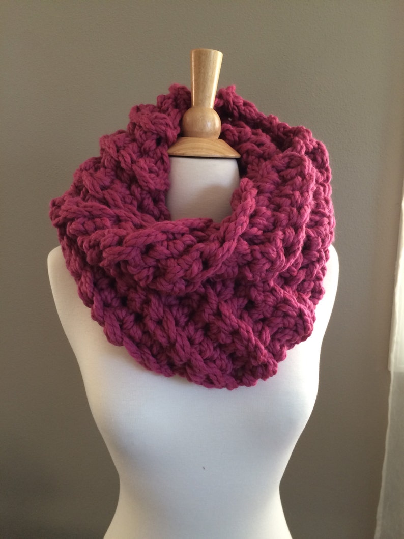 DIY Crochet Pattern: Cece's Cowl, Super Bulky Cowl, easy crochet P D F, chunky yarn, scarf, cowl, InStanT DowNLoaD image 3