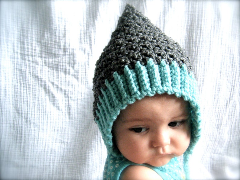 PATTERN: Seedling Pixie Bonnet, baby hat, 3 Sizes, easy crochet PDF, InstanT DigiTal DownLoaD, Permission to Sell image 2