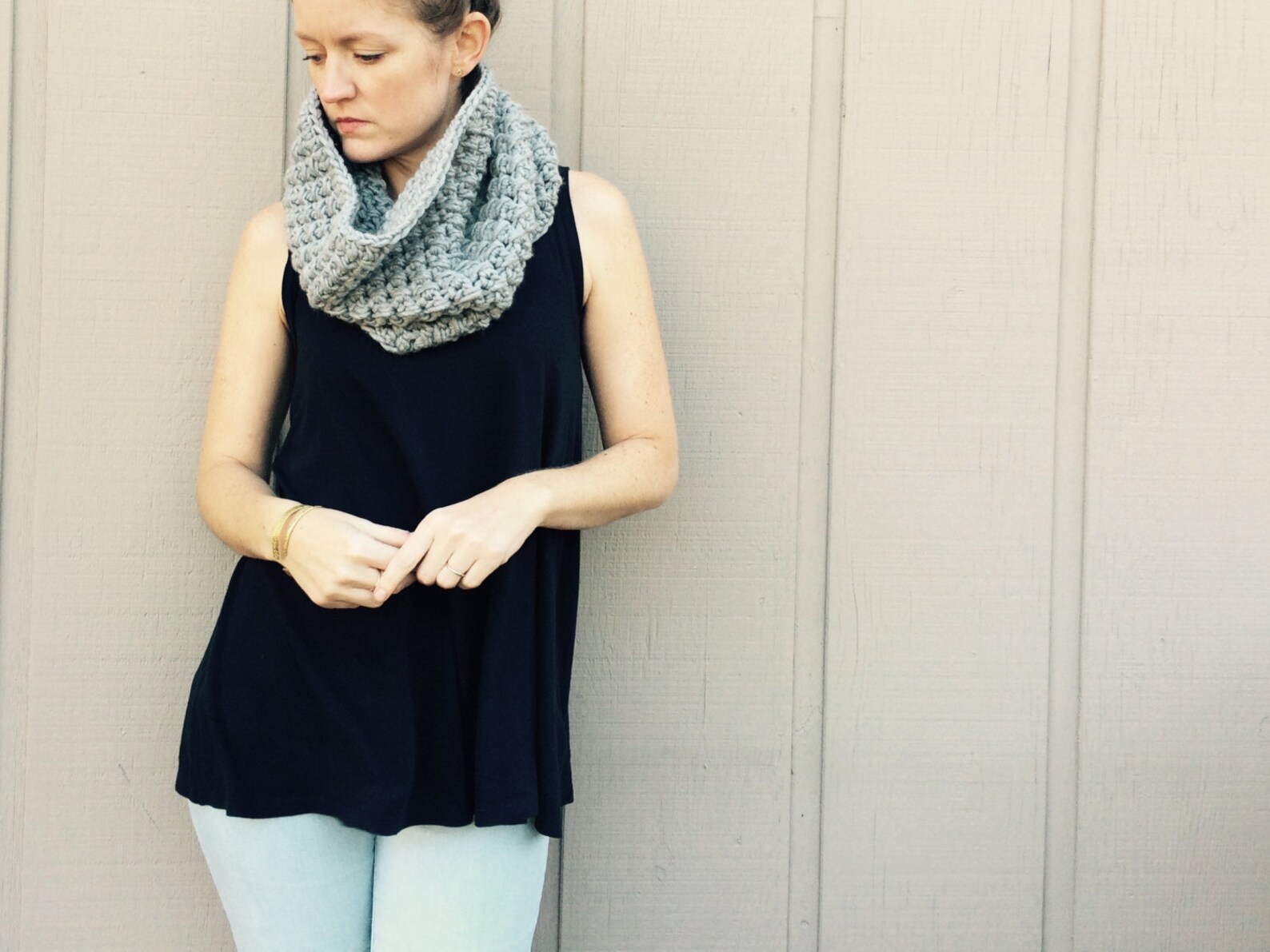 2 Crochet Patterns: Infinity Scarf Cowl, Chunky Bulky Yarn, DIY, Roving ...