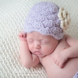 PATTERN: Shorties Set, baby girl flower hat & pants, Easy Crochet PDF, Newborn Shorts, Beanie, InStanT DowNLoaD, Permission to Sell image 4