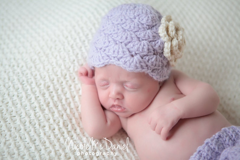 PATTERN: Shorties Set, baby girl flower hat & pants, Easy Crochet PDF, Newborn Shorts, Beanie, InStanT DowNLoaD, Permission to Sell image 4