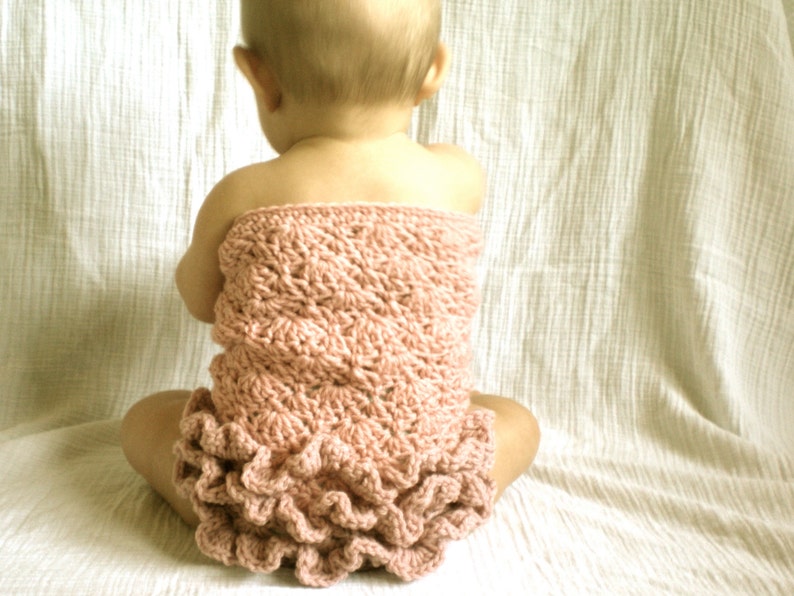 PATTERN: Ruffle Romper, 3 SIZES, baby girl photo prop, Easy Crochet PDF, InStanT DowNLoaD, Permission to Sell image 3