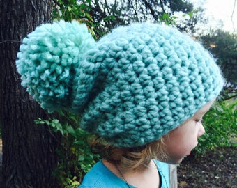 3 sizes, Super Bulky Slouch Hat, Toddler Kids Adult Size, slouchy beanie, crochet P D F, InStaNT DoWNLOAD Permission to Sell