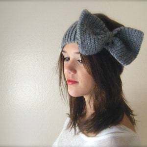 DIY Crochet Pattern: Knit-look Glam Band, Easy Crochet P D F, Giant Bow ...