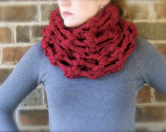 DIY PATTERN: The Oslo Cowl, crochet pattern PDF & ViDeO LiNk, infinity scarf, chunky super bulky yarn, InStAnt DoWnLoAd, Hookless Crochet