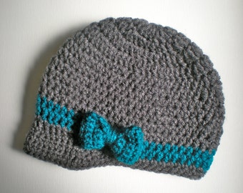 PATTERN:  Wiseguy Hat- Easy Crochet, All Sizes Newborn to Adult, newsboy, visor button, bow, beanie, InStAnT DoWnLoAd, permission to sell