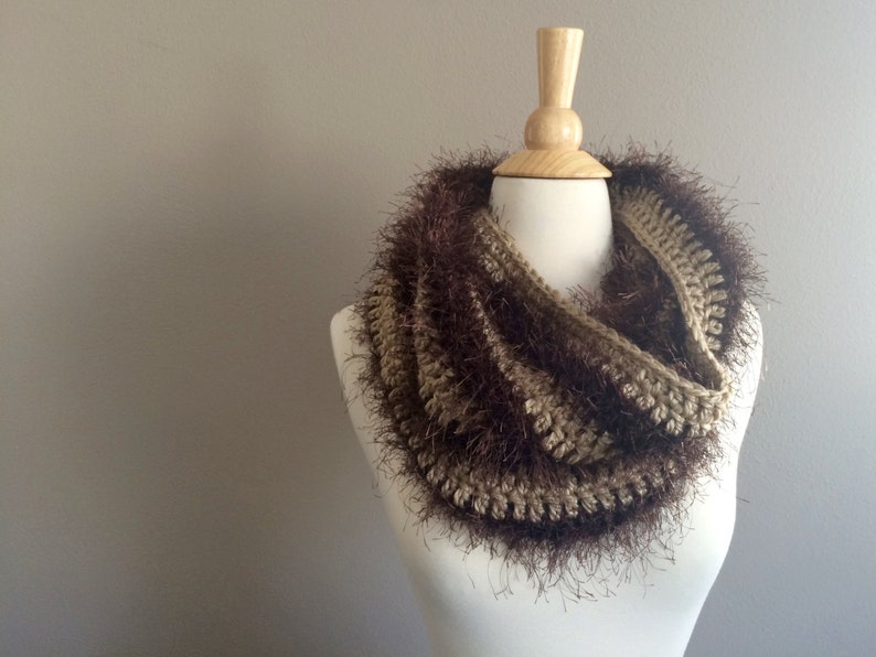 DIY Crochet Pattern faux fur cowl scarf crochet pattern Etsy