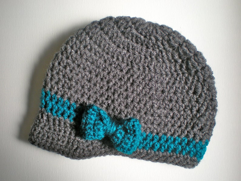 PATTERN: Wiseguy Hat Easy Crochet, All Sizes Newborn to Adult, newsboy, visor button, bow, beanie, InStAnT DoWnLoAd, Permission to Sell image 4