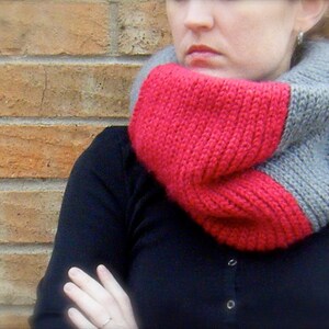 2 DIY Crochet Patterns: Colorblock Cowls, Easy crochet pattern PDF, 2 patterns, striped knit-look neck warmers, InStAnt DoWnLoAd