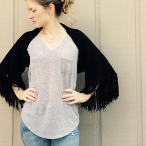 DIY Crochet Pattern: fringe shrug, cardigan, shawl, wrap, fringe,  easy crochet, InStAnT DoWnLoAd, The Seville Shrug