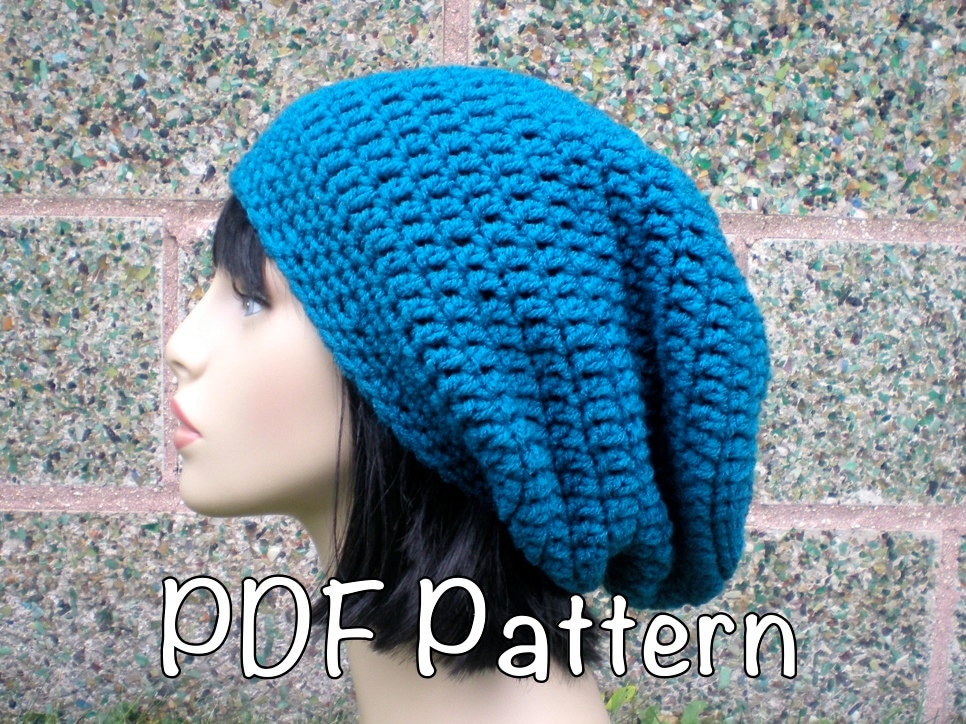 Teal Slouchy Beanie - Etsy display picture 3