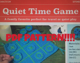 PDF pattern for tic tac toe quiet time game