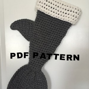 PDF Crochet Pattern Shark Stocking