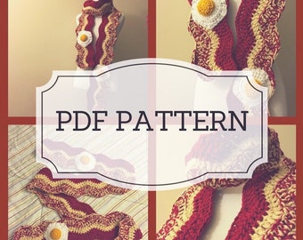 PDF PATTERN bacon and eggs scarf