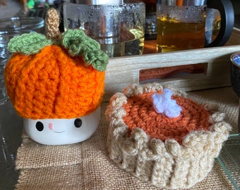Pumpkin Hat, Pumpkin Pie Hat, Rae Dunn Inspired Tiered Tray Display, Marshmallow Mug Hat