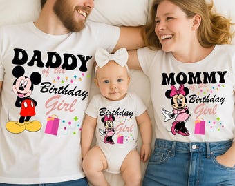 Disney Birthday Girl Onesie Matching Family Birthday Party Baby Outfit