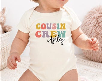 Cousin Crew Onesie Personalized Name Matching Cousins Baby Outfit