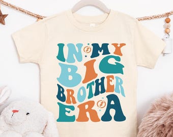 In My Big Brother Era Shirt Retro Sibling Announcement Big Brother Tee