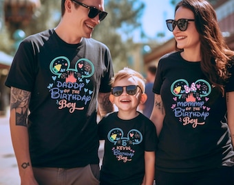 Disney Birthday Boy Shirt, Personalized Name Age Birthday Trip, Mommy Daddy Matching Family Tee
