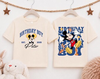 Disney Birthday Boy Shirt Personalized Name Birthday Mickey Birthday Party Tee