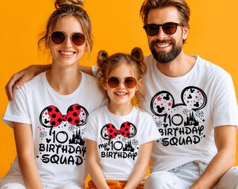 Custom Birthday Girl Shirt: Disney Birthday Squad Shirt Family Matching Birthday Trip Tee