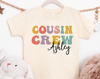 Cousin Crew Shirt Personalized Name Matching Family Reunion Tee Kids Cousin Gift