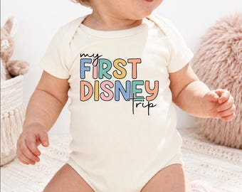 My First Disney Trip Onesie Disney Vacation Baby Park Shirt
