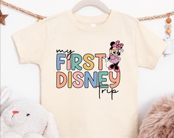 My First Disney Trip Shirt Minnie Mouse Disney Family Vacation Magic Kingdom Tee