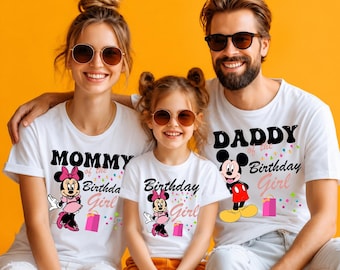 Disney Birthday Girl Family Shirt Mommy Of The Birthday Girl Daddy Matching Tee
