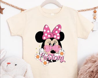 Custom Minnie Mouse Shirt Personalized Name Disney Girl Vacation Tee