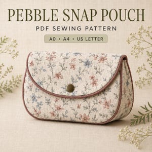 Naaipatroon voor een portemonneetje met drukknoopsluiting (Pebble Snap Pouch), beginnersmodel (PDF, direct te downloaden)