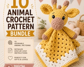 10 Animal Crochet Pattern Bundle | Easy Amigurumi Toy Patterns (Digital Download)
