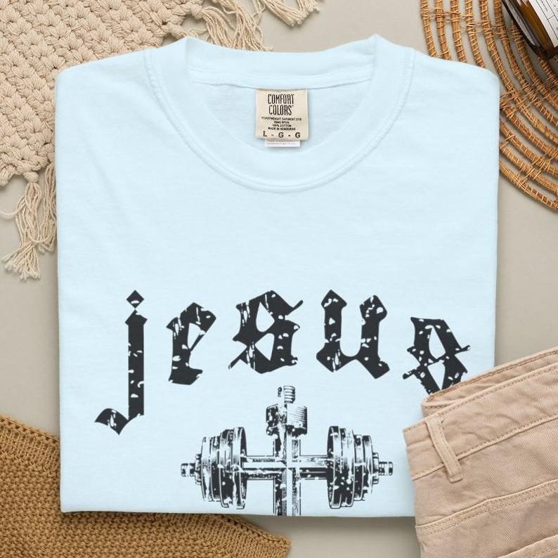 Comfort Color Jesus The Ultimate Deadlifter image 1