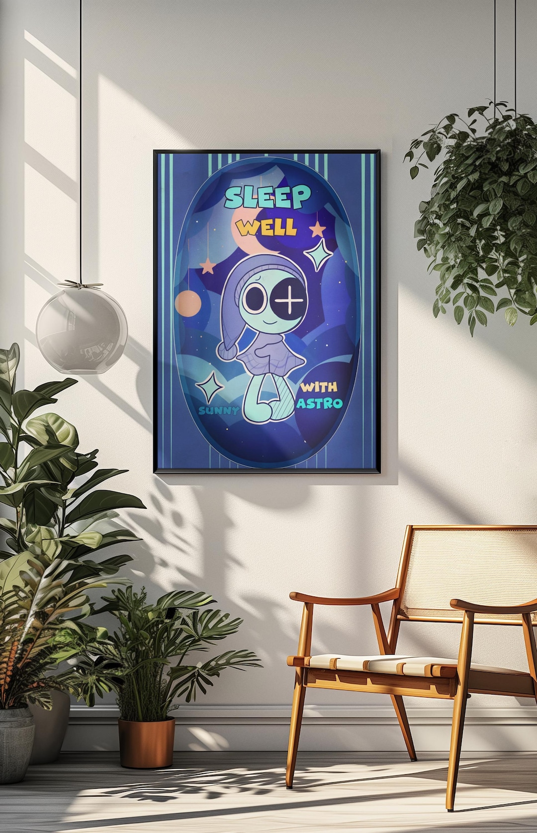 Sleep Well With Astro Print, Dandy’s World Roblox Inspired Wall Art ...