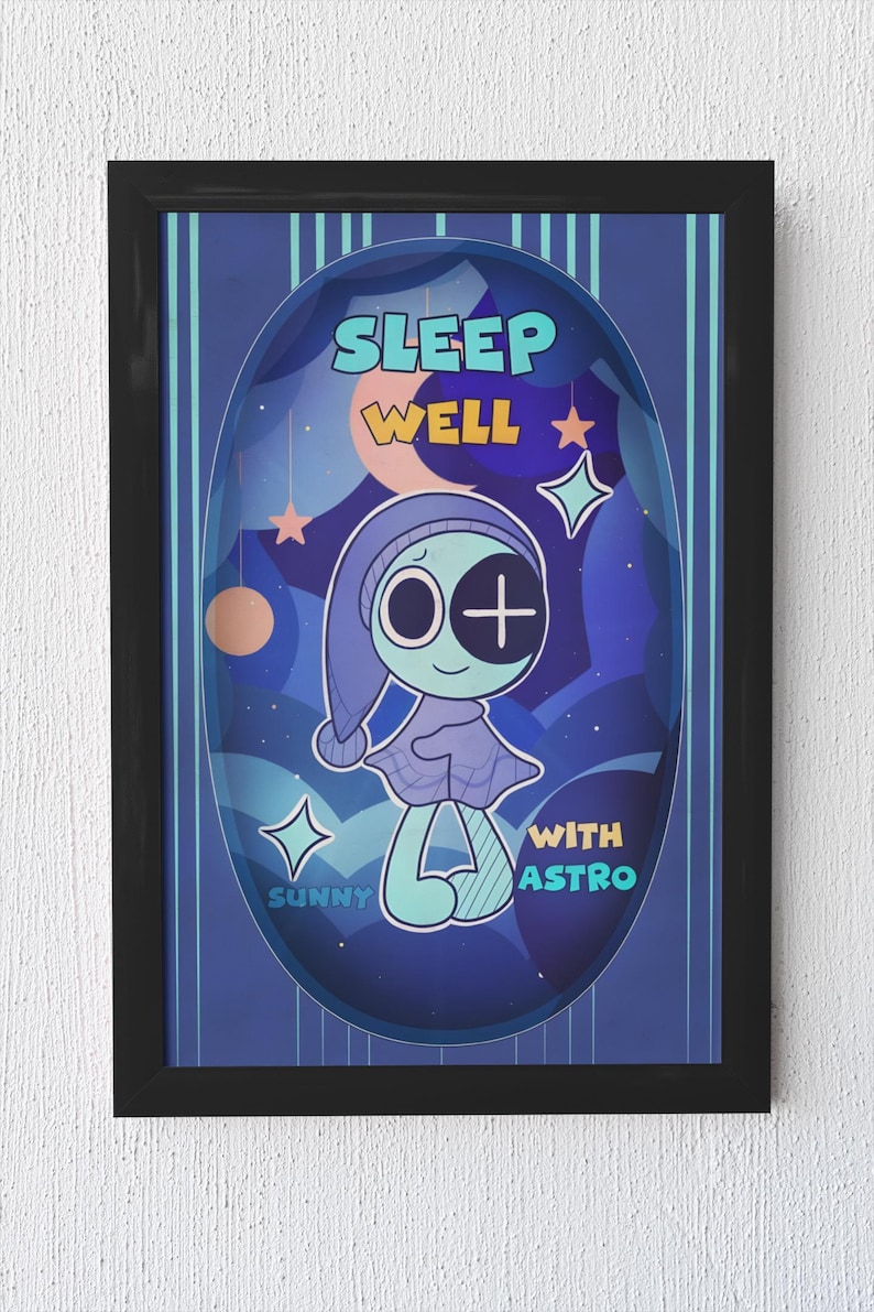 Sleep Well With Astro Print, Dandy’s World Roblox Inspired Wall Art ...